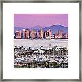 San Diego Sundown - San Diego Skyline Photograph Framed Print