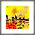 San Francisco Silhouette New Year Eve Framed Print