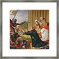 Sanctuary Edward Iv And Lancastrian Fugitives At Tewkesbury Abbey 1867 Oil On Canvas Framed Print