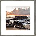 Sandy Beach Sunrise 6 Framed Print