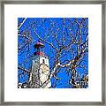 Sandy Hook Lighthouse Through Trees Framed Print