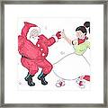 Santa Dances Framed Print