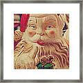 Santa Whispers Vintage Framed Print