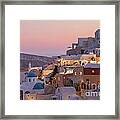 Santorini Sunset Framed Print