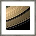 Saturn's Rings At Equinox Framed Print