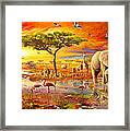 Savanna Pool Framed Print