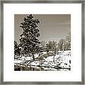 Scajaquada Creek Through Forest Lawn - Bw Framed Print