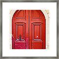 Scarlet Red Doors - Paris Framed Print