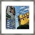 Scenes From The City-- Old Meets New Framed Print