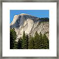 Scenic View Of Half Dome From Yosemite Framed Print