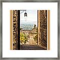 Schone Feiertage With Valley Outside Assisi Framed Print