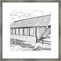 School House Covered Bridge Framed Print