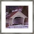 Schoolhouse Covered Bridge. Framed Print