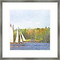 Schooner Castine Harbor Maine Framed Print