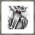 Scratchy Cat Framed Print