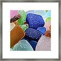 Sea Glass Of Many Colors Framed Print