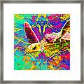 Sea Turtle In Abstract V2 Framed Print