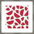 Seamless Colorful Pattern With Red Framed Print