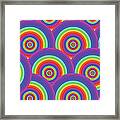 Seamless Psychedelic Rainbow Texture Framed Print