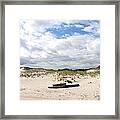 Seaside Driftwood And Dunes Framed Print