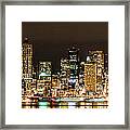 Seattle At Night Framed Print