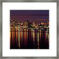Seattle Night Reflections Framed Print