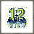 Seattle Seahawks 12th Man Art Framed Print