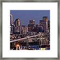 Seattle Skyline From Magnolia At Dusk Framed Print