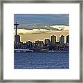 Seattle Skyline In Twilight Framed Print