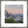 Seattle Sunset Framed Print