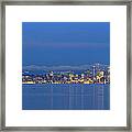 Seattle Surrounded By Blue Framed Print