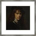 Self-portrait Of Dutch Golden Age Painter Gerard Dow Framed Print