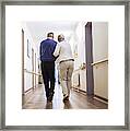 Senior Couple Senior Home Framed Print