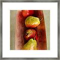 September Harvest Pears On A Copper Tray Framed Print