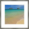 Serene Lanikai Beach Framed Print