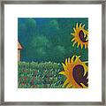 Sergi's Sunflowers Framed Print