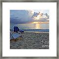 Sunset On Seven Mile Beach Framed Print