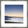 Seven Sisters Chalk Cliffs Winter Sunrise Framed Print