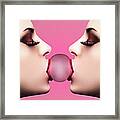 Sexy Bubble Gum Framed Print
