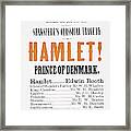 Shakespeare Hamlet, 1863 Framed Print