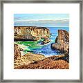 Shark Fin Cove Beach Framed Print