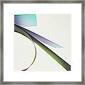 Sheets Of Paper With Colored Shadows Framed Print