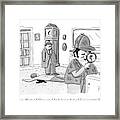 Sherlock Holmes Investigates A Murder With Watson Framed Print