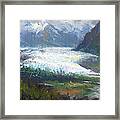 Shifting Light - Matanuska Glacier Framed Print