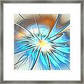 Shining Blue Flower Framed Print