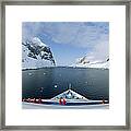 Ship With Tourists In Lemaire Channel Framed Print