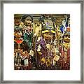 Shop Display Of American Indian Dolls Framed Print