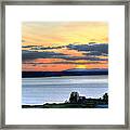 Showers Over Mcneil Island - Chambers Bay Golf Course Framed Print