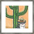 Siesta Saguaro Cactus Time Framed Print
