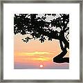 Silhouette Sunrise Framed Print